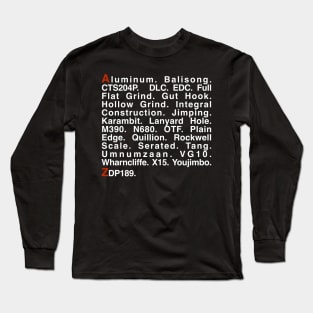 Covered from A-Z (Knife) Long Sleeve T-Shirt